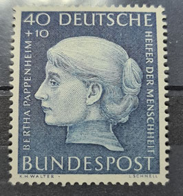 1954 Helfer der Menscheit Bertha Papenheim 30 pfg blau