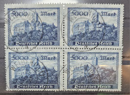 1923 Freimarken Eartburg 5000 Mark blau gestempelt