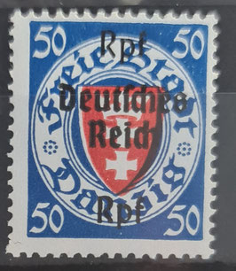 1939 Danzig Abschied Aufdruck 50 Rpf auf 50 Pf postfrisch