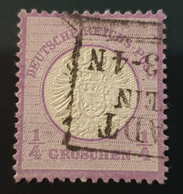 1872 1/4 Groschen violett, leuchtend farbfrische Nuance, hervorragend geprägt