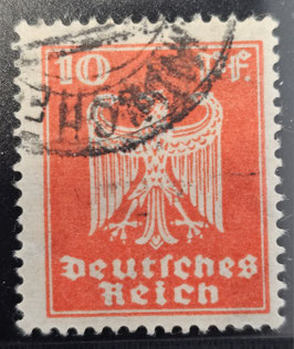 1924 Freimarken 10 Pfg liegendes Wasserzeichen gestempelt