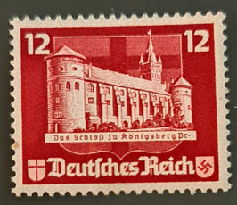 1935 12 Pfennig rot Schloss Königsberg  Blockeinzelmarke (*)