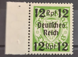 1939 Danzig Abschied Aufdruck 12 Rpf auf 7 Pf postfrisch