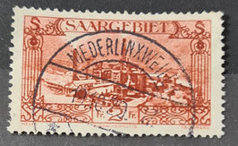 1926 Freimarken 2 Fr Burbacher Hütte orange