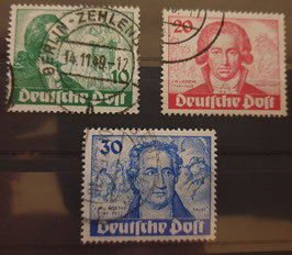 1949 Goethejahr 200. Geburtstag gestempelt