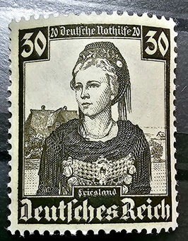 1935 Nothilfeausgabe Trachten 30 Pfg schwarzolivbraun postfrisch