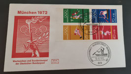 1972 Olympiaserie MH17 H-Blatt auf FDC