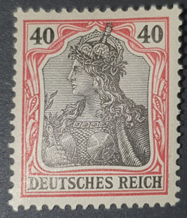 1902 Germania ohne Wasserzeichen 40 Pfg. Briefmarke *