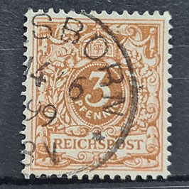 1889 3 Pfennig Krone Adler rötlichocker (helle Nuance)