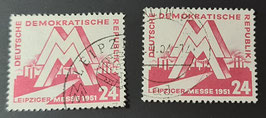 1951 Leipziger Frühjahrsmesse  24 Pf gestempelt
