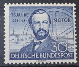 1952 Jubiläum 25 Jahre Ottomotor 30 Pfg. blau postfrisch