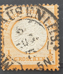 26-4 Mühlhausen i. Els maximaler Abschlag auf Brustschild Briefmarke MiNr 18
