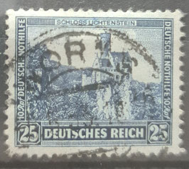 1932 Nothilfeausgabe 25+10 Pfg. Schloss Lichtenstein