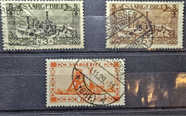1926 Freimarken gestempelt 3 Marken: 80 C , 3 Fr, 5 Fr