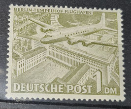 1949  Berlin Freimarken Berliner Bauten 1 DM hellgelbgrün postfrisch