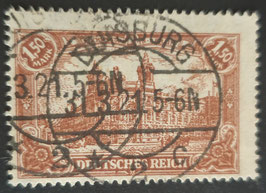 1920 Infla Germania Farbänderung Markwert 1,50 Mark dunkelorangebraun