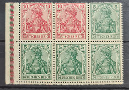 1919 Germania Heftchenblatt 2x 10 und 5 x 5 Pfg. ungebraucht