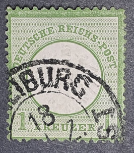 1872 1 Kreuzer kleiner Brustschild Briefmarke gestempelt AD-Baden