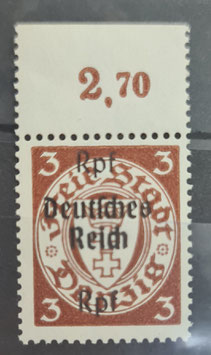 1939 Danzig Abschied Aufdruck 3 Rpf auf 3 Pf postfrisch