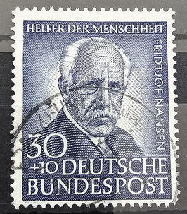 1953 Helfer der Menschheit 30 Pfg F. Nansen gestempelt
