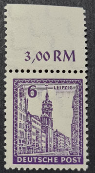 1946 SBZ West Sachsen Abschiedsausgabe  6 Pfg ROTVIOLETT mit PF I