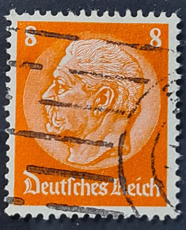 1933 Freimarken Hindenburg 8 Pfennig Plattenfehler I offenes D