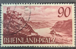 1948 Freimarken Rheinland Pfalz 90 (Pf) gestempelt