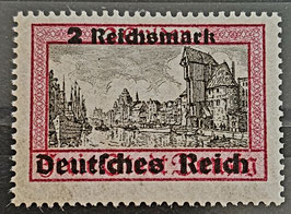 1939 Danzig Abschied Aufdruck 2 RM auf 2 G postfrisch