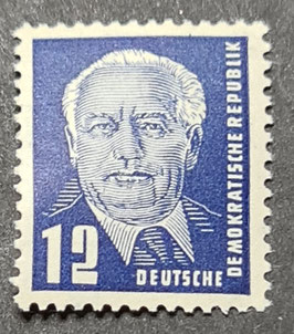 1952 Freimarken Pieck 12 Pf dunkelblau **