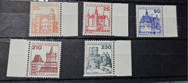 1978 Freimarken Dauerserie Burgen und Schlösser Ergänzung postfrisch Einheitlich Rand rechts