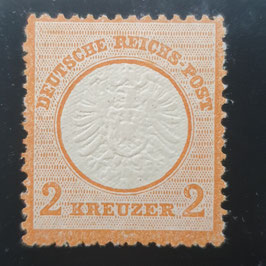 1872 2 Kreuzer ungebraucht, farbfrische Marke gering dezentriert, gute - leicht rauhe Zähnung, vollständiger Originalgummi MiNr. 24