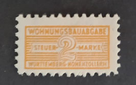 1949 Wohnungsbau Abgabe 2 Pfg.