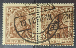 1920 Infla Germania 5 Pfg Farbenänderung braun Paar
