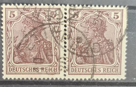 1920 Infla Germania 5 Pfg Farbenänderung orangebraun Paar