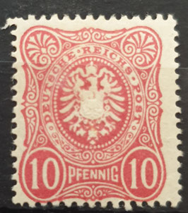 1880 10 Pfennig dunkelrosarot postfrisch