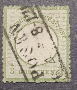 1872 kleiner Brustschild Briefmarke 1/3 Groschen gestempelt