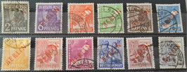 1949 Berlin Rotaufdruck Pfennigwerte 2 - Pfg - 80 Pfg gestempelt