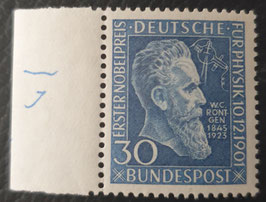 1951 Roentgen postfrisch mit linken Rand