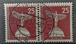 1956 Freimarken Berliner Stadtbilder gestempelt 25 Pfg waagerechtes Paar