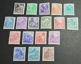 1957 Freimarken Fünfjahresplan postfrisch, Serie II