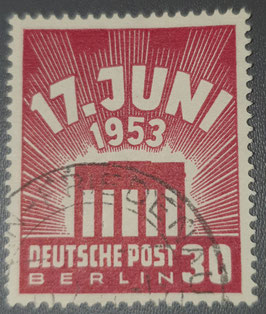 1953 Volksaufstand 30 Pfennig gestempelt