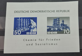 1963 Blockausgabe Chemische Industrie der DDR