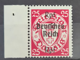 1939 Danzig Abschied Aufdruck 25 Rpf auf 25 Pf postfrisch