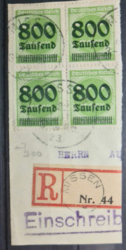 1923 Freimarken Aufdruckausgabe 800 Tausend auf 300 Mark, gestempelt