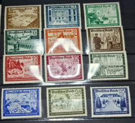 1939 Postkameradschaft I, 12 Marken, komplette Serie postfrisch