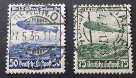 1936 Flugpostbriefmarke ZeppelinWasserzeichen Y