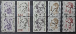 1988 Frauen der deutschen Geschichte 60, 100, 170, 240 und 350 Pf