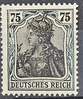 1918 75 Pfg Germania schwarzgrün postfrisch geprüft