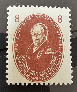 1950 DDR Akademie der Wissentschaften  250 Jahre 8 Pfg bräunlichkarmin postfrisch
