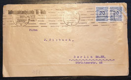 1923 20 Millionen blau  MEF , 1 x mit Plattenfehler " HT" MiNr. 319 A , 319 A HT